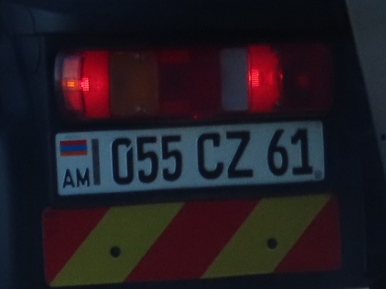 armenia license plate