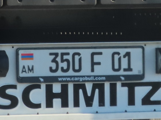 armenia license plate