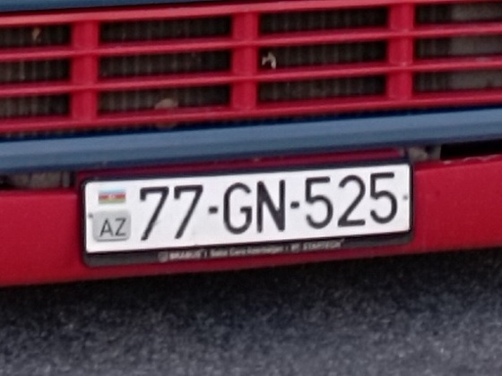 azerbaijan license plate