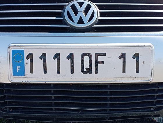 france license plate