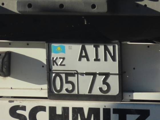 kazakhstan license plate