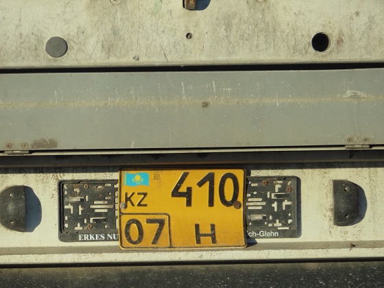 kazakhstan license plate