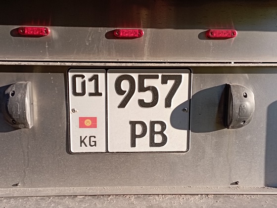 kyrgyzstan license plate