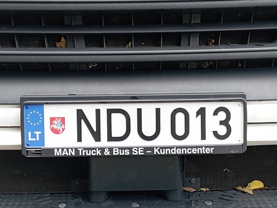 lithuania license plate