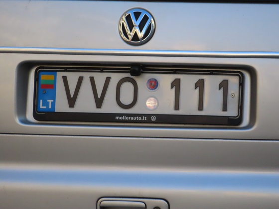 lithuania license plate