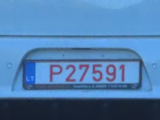 lithuania license plate