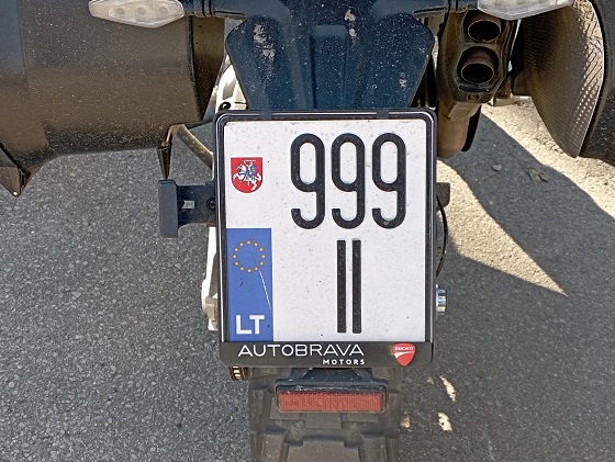 lithuania license plate