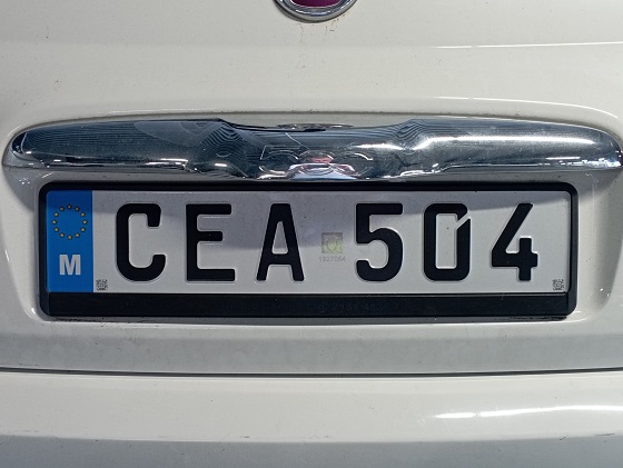 malta license plate