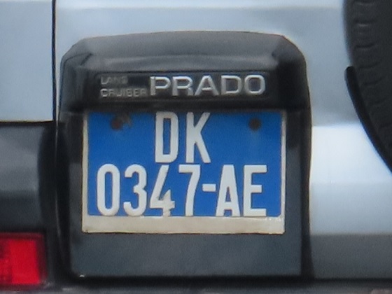 senegal license plate