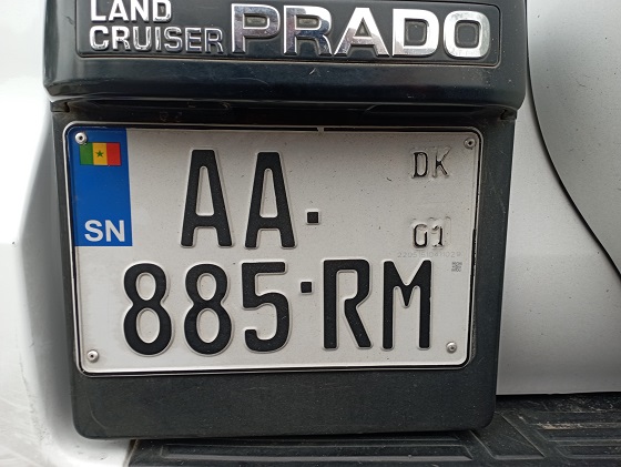 senegal license plate