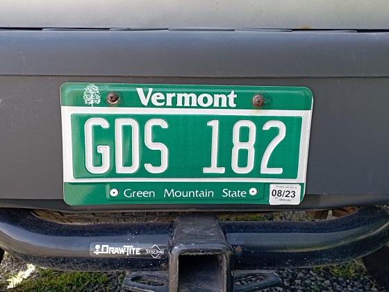 united states vermont license plate